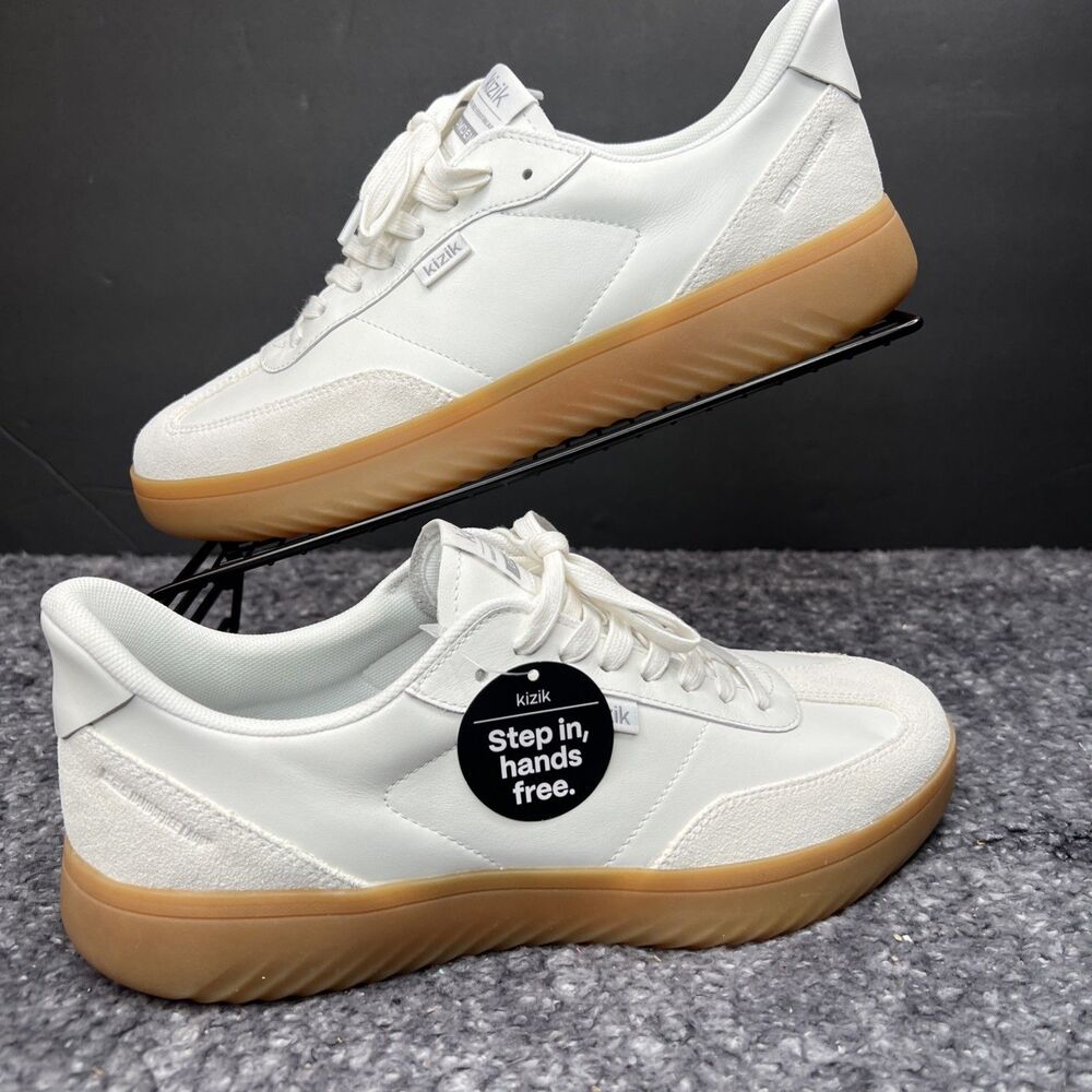 Kizik Men's Camden White Gum Hands-Free Slip On Shoes Size 11 NEW
